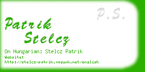 patrik stelcz business card